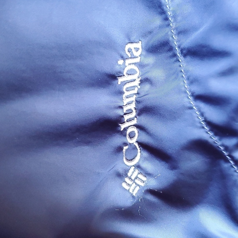 Columbia dark Navy Blue vest Full collar size medium 100 polyester - Picture 4 of 11